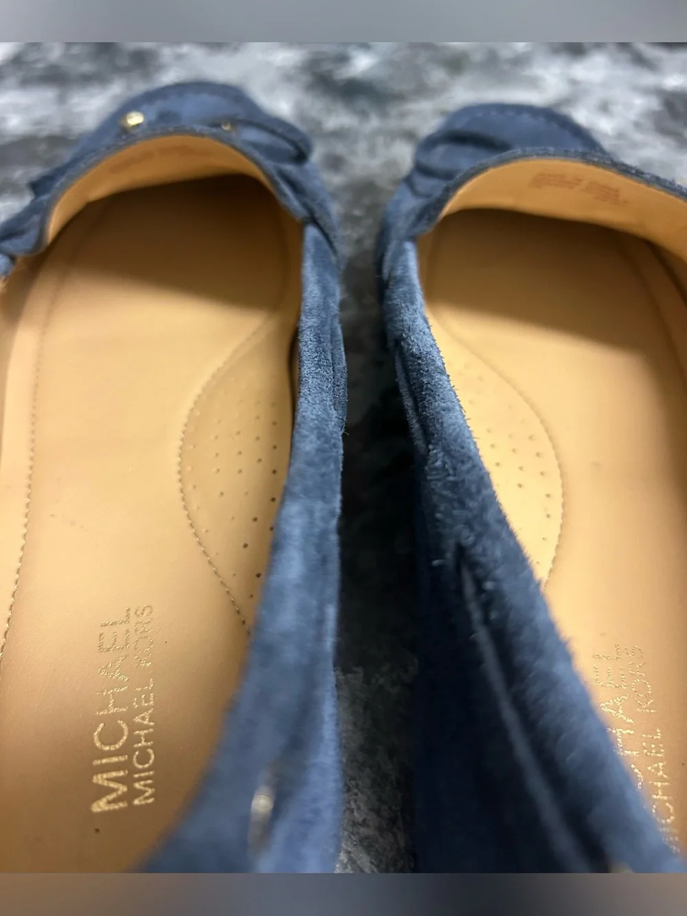 Michael Kors Daisy Navy Suede Moccasin Loafers